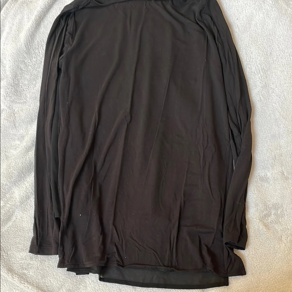 Michael Kors Black Fitted Long Sleeve Blouse